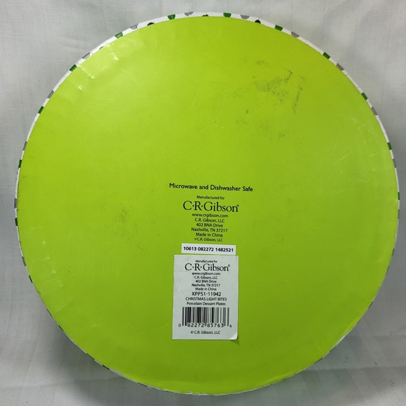 C R Gibson Light Bites PLATES Porcelain Dessert Set of 4 Boxed Appetizer Snack - Picture 7 of 12